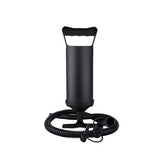Pompa manuala pentru umflat obiecte gonflabile , colace , saltele , cu 3 adaptori pentru interconectare si furtun, negru, Kaveny
