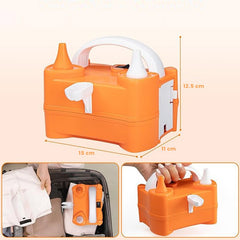 Pompa Electrica de Umflat Baloane, Kadeny, cu Doua Iesiri, 220V, Putere 400W, Accesorii petrecere, Portocaliu