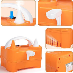 Pompa Electrica de Umflat Baloane, Kadeny, cu Doua Iesiri, 220V, Putere 400W, Accesorii petrecere, Portocaliu