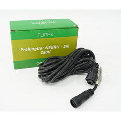 Prelungitor, Kaveny, cauciuc, 220 volti, 5 metri, fir negru