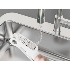 Presa Multifunctionala pentru Usturoi 4in1, Kadeny, Presa, Feliator, Desfacator de Borcane, Curatator Fructe/Legume, 22 x 8.8 cm, Alb