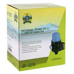 Prescontrol automat Micul Fermier racord 1" presiune maxima 10bar, cablu alimentare, priza, cu manometru