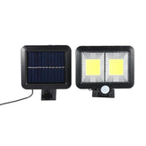 Lampa solara Kaveny cu senzor de miscare, 108 COB LED, 2 grile, ip65, negru