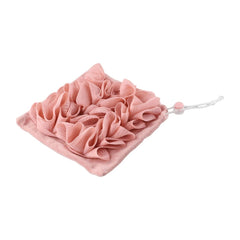 Prosop de Baie, Kadeny, 2in1, cu Burete din Plasa, 17 x 17 cm, Roz