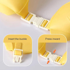 Viziera de Protectie Baie Pentru Copii, Fippy, Model Coroana, Dimensiune ajustabila, Durabil, Usor de curatat, Impotriva Samponului, pentru Ochi si Urechi, TPE+PP, Galbena