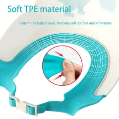 Viziera de Protectie Baie Pentru Copii, Fippy, Model Hipopotam, Dimensiune ajustabila, Durabil, Usor de curatat, Impotriva Samponului, pentru Ochi si Urechi, TPE+PP, 22x21 cm, Albastru