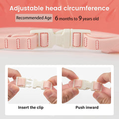 Viziera de Protectie Baie Pentru Copii, Fippy, Model Hipopotam, Dimensiune ajustabila, Durabil, Usor de curatat, Impotriva Samponului, pentru Ochi si Urechi, TPE+PP, 22x21 cm, Rosu