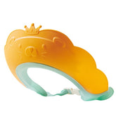 Viziera de Protectie Baie Pentru Copii, Fippy, Model Coronita Leu, Dimensiune ajustabila, Durabil, Usor de curatat, Impotriva Samponului, pentru Ochi si Urechi, TPE+PP, 21x20.5 cm, Portocaliu