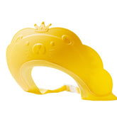 Viziera de Protectie Baie Pentru Copii, Fippy, Model Coronita Leu, Dimensiune ajustabila, Durabil, Usor de curatat, Impotriva Samponului, pentru Ochi si Urechi, TPE+PP, 21x20.5 cm, Galben