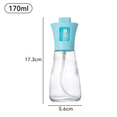 Pulverizator pentru Ulei, Kaveny, Pulverizator din Sticla pentru Otet sau Alte Lichide de Gatit, Simplu Reincarcabil, Multifunctionale, 17.3 x 5.6 cm, Capacitatea 170 ml, Albastru