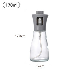 Pulverizator pentru Ulei, Kaveny, Pulverizator din Sticla pentru Otet sau Alte Lichide, Simplu Reincarcabil, Multifunctionale, 17.3 x 5.6 cm, Capacitatea 170 ml, Gri