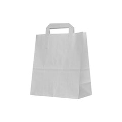 Punga hartie Colorarte 91133, 22x10x28cm, 70g/mp, alba, manere din banda hartie, pentru catering