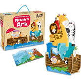 Puzzle 3D pentru copii, Kaveny, Arca lui Noe, 12 piese, carte cu povestea lui Noe si animalele de pe arca, Joc distractiv, + 3 ani