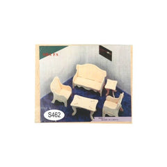 Puzzle lemn 3D - Mobilier sufragerie, 2 foi, Colorarte, P008-2