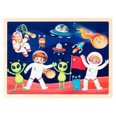 Puzzle lemn - Astronauti pe Marte, 48 piese, Colorarte