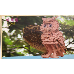 Puzzle lemn 3D - Bufnita, 2 foi, Colorarte, PJ-S 105