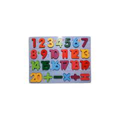 Puzzle lemn educativ - Numere 1-20 si semne matematice, 25 piese, 3+ ani, Colorarte