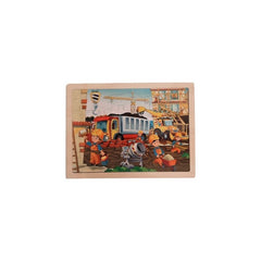 Puzzle lemn - Santier in lucru basculanta, 24 piese, Colorarte