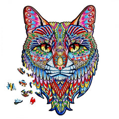 Puzzle lemn - Pisica, 14+ ani, BrushMe, DP6