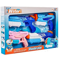 Set 4x Pistol cu Apa pentru Copii, Kaveny, 6ani+, Albastru+Roz, 300 ML