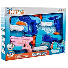 Set 4x Pistol cu Apa pentru Copii, Kaveny, 6ani+, Multicolor, 2x 550 ML + 2x 300 ML