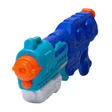 Pistol cu Apa pentru Copii, Rezervor de 1500 ml, Maner de transport, Pentru Piscina/Plaja, Kaveny, 3 ani+, Bleumarin, Lungime 44 cm