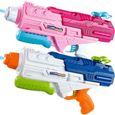 Set 2x Pistol cu Apa pentru Copii, Rezervor, Pentru Piscina/Plaja, Kaveny, 6ani+, Roz + Albastru, 1200 ML