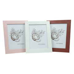 Rama foto sidefata No.K160, PVC, 13x18cm, visiniu/roz/alb