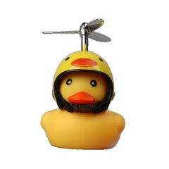 Ratusca Decorativa, Kaveny, pentru Bicicleta, Motocicleta, Masina, cu Sistem de Prindere, Lumini, 7.5 x 9 cm, cu Casca, Galben