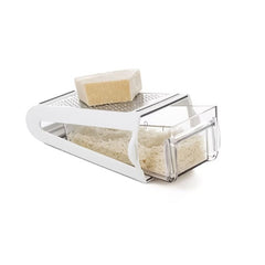 Razatoare de bucatarie cu cutie colectoare Kaveny, doua tipuri de lame, carcasa inox si ABS, design practic, alb