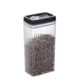 Recipient din Plastic, Kadeny, pentru Alimente/Obiecte, Inchidere Ermetica, Textura Ondulata, 15 x 10 x 30 cm, 3.3 l, Transparent