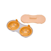 Recipient Dublu pentru Oua, Kadeny, din Plastic Kadeny, pentru Gatit la Microunde, 22 x 11.8 x 8 cm, Portocaliu