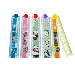 Rigla Cnx, 30cm, plastic, din 2 parti flexibile, diverse culori