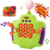 Joc Pop-It Antistres, Kaveny, Electronic, 50 de Baloane, Muzica, 2 Moduri de Joc, Nivel Maxim 200, 14.5x13.5x5.7cm, Verde