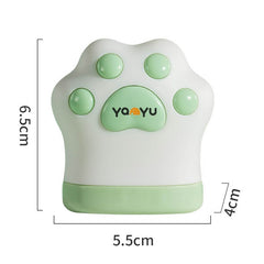 Ruleta Portabila, Kaveny, Ruleta mini pentru Copii, Model Labuta de Pisica, cu Prindere, pentru Masurat Diametrul, 5.5 x 6.5 cm, Banda 1.5m, Verde