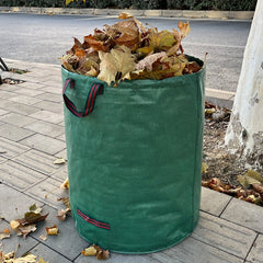 Sac de Colectare a Frunzelor, Kadeny, Cos Sac pentru Gradina, Sac de Depozitare a Frunzelor, 45 x 76 cm, 120 l, Verde