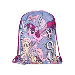 Rucsac cu snur pentru copii St.Majewski My Little Pony 34659, bleu cu roz