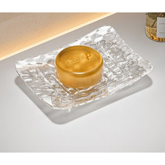 Savoniera din Plastic Kadeny, 11 x 8 cm, cu Scurgere Apa, Design Modern, Transparent