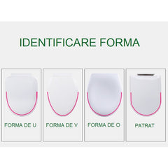 Capac de Toaleta cu Reductie 2 in 1, Kaveny, pentru Copii si Adulti, Coborare Lenta si Silentioasa, Instalare Usoara, din PP5 , in Forma de U, Alb
