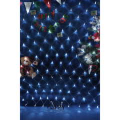 Sectiune Instalatie de Craciun Kaveny, Tip Plasa, 160 LED-uri, 3 m x 1 m, 8 jocuri de lumini, Interconectabila, Fir transparent, Alb rece