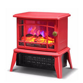Semineu electric Kaveny, 1500W, cu efect de flacara, 25 x 16 x 25 cm, Rosu