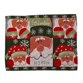 Servet de Masa, Kadeny, Model Mos Craciun, Tematica Craciun, Prosop pentru Masa, 47x33 cm, Bumbac si Fibre Sintetice, Multicolor