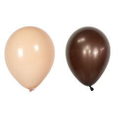Set 10 Baloane din Latex, Kaveny, Model Party, 30 cm, 5x Maro, 5x Bej, 2.8 g
