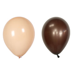 Set 10 Baloane din Latex, Kaveny, Model Party, 30 cm, 5x Maro, 5x Bej, 2.8 g