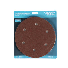 Set 10 hartie abraziva P80 6gauri 215mm