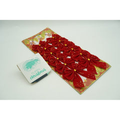 Set 12 fundite pentru brad, Rosii, 6 x 8 cm, din poliester, Kaveny