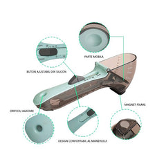 Set 2 Cupe Gradate pentru Bucatarie, Kadeny, Cupe de Masurat Reglabile, Ergonomic, Confortabil, pentru Lichide si Solide, Volum ajustabil 5-30ml, 30-130ml, Culoare Albastru