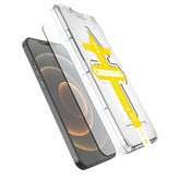 Set 2 folii Sticla Securizata cu sistem de montare usor si rapid Kaveny compatibil cu Apple iPhone 13 Pro Max Transparent