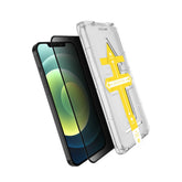 Set 2 folii sticla securizata cu sistem de montare usor si rapid Full Cover 3D Privacy Kaveny compatibila cu Apple iPhone 12 / 12 Pro