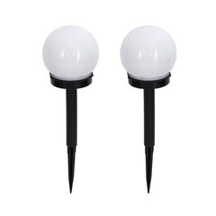 Set 2 Lampi Solare LED, Kaveny, Forma Sferica, Tip Glob, Diametru 10 cm, Alb Rece